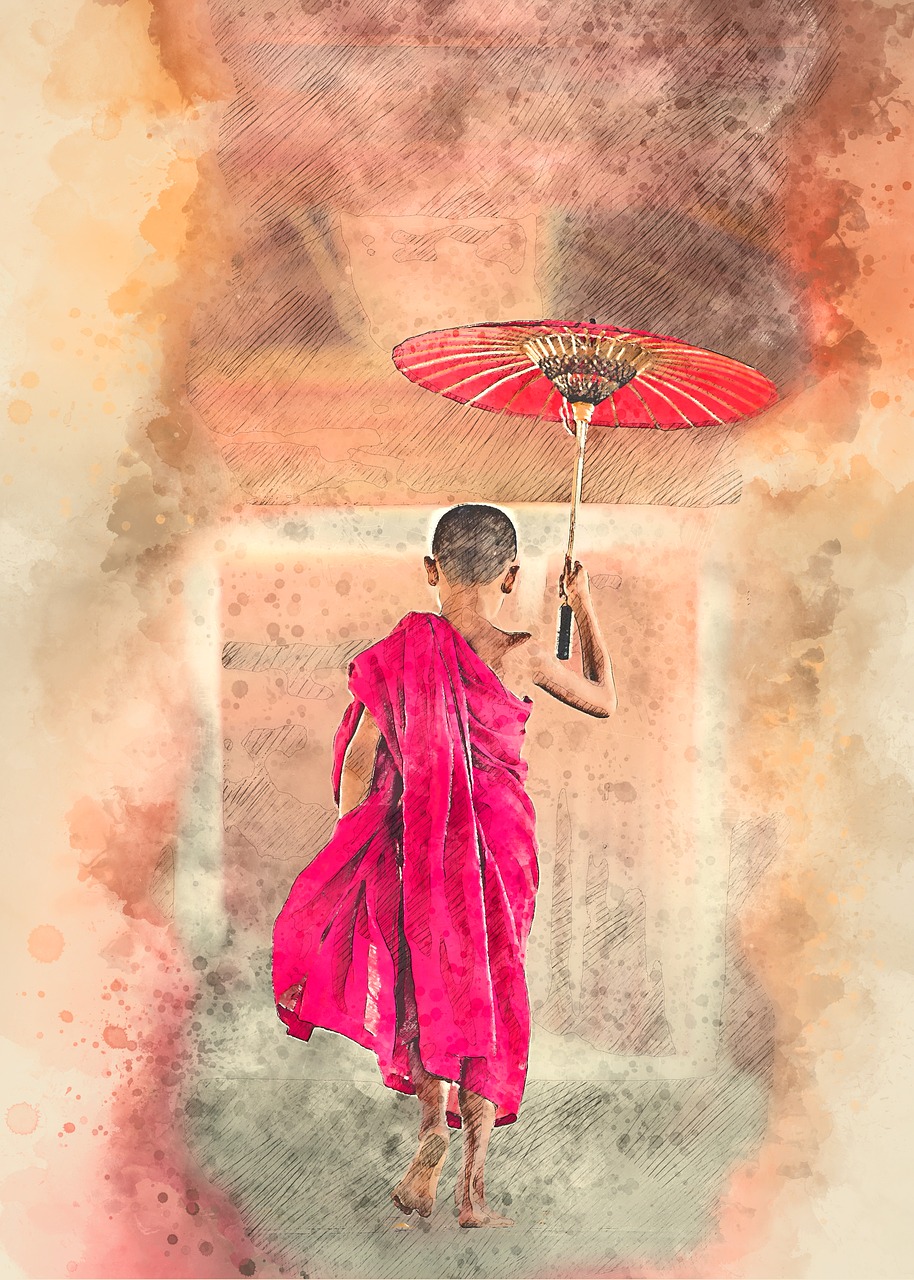 young, monk, boy
